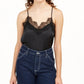 Love Fire Juniors' Lace-Trim Camisole Black Size Large