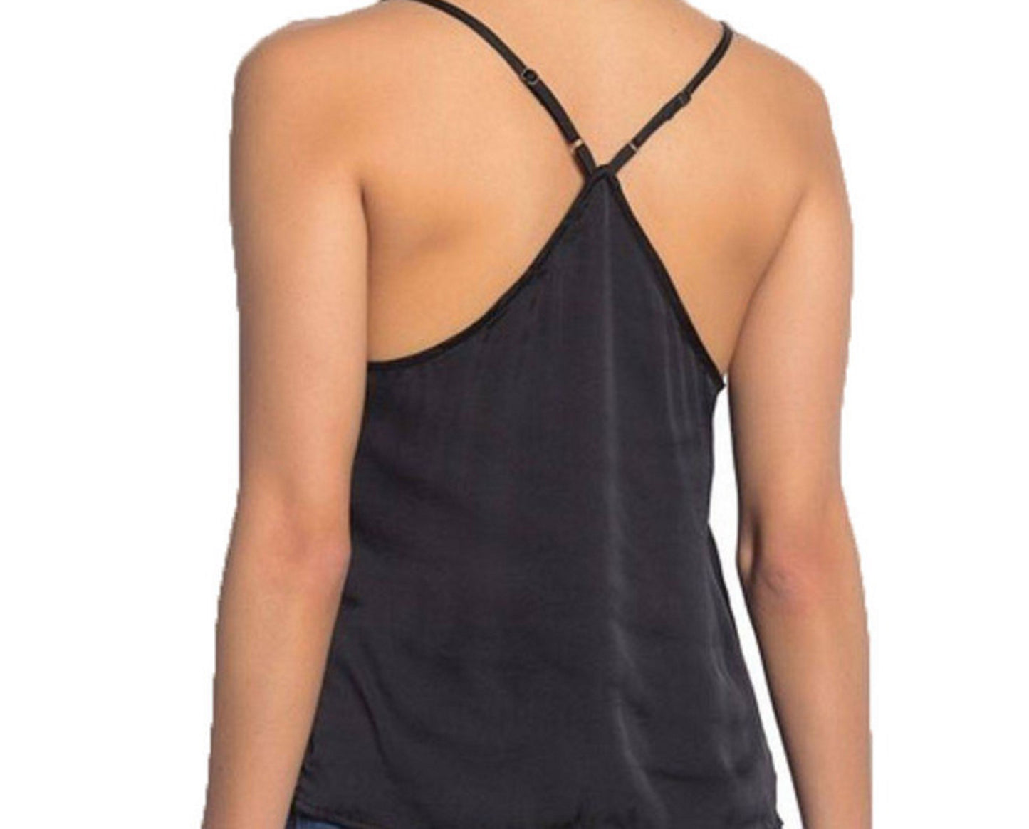 Love Fire Juniors' Lace-Trim Camisole Black Size Large