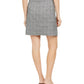 Calvin Klein Women's X-Fit Slim Fit Plaid Faux Wrap Skirt Charcoal Size 2