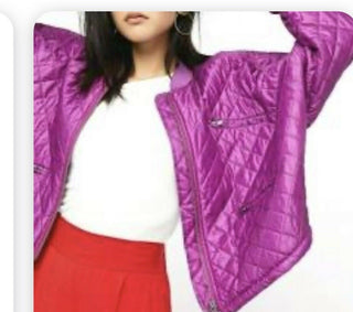 Free People Women's Mixed Signals Jacket Size Purple Size Medium