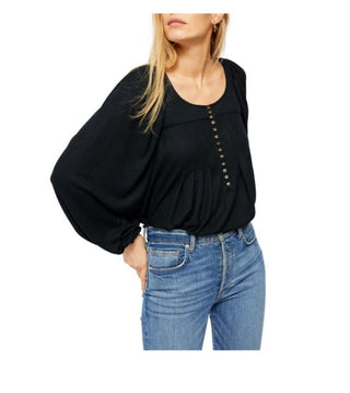 Free People Women's Devin Top Black Size X-Small