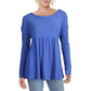 Free People Women's Knit Top Purple Small Oversized Babydoll - All Navy Size Small