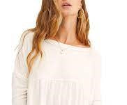 Free People Women's Forever Your Girl Drape Tee White Size Small