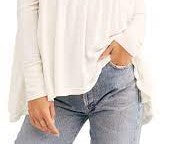 Free People Women's Forever Your Girl Drape Tee White Size Small