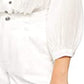 Free People Women's Cool Meadow Cotton Peasant Blouse White Size Small