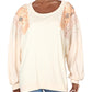 Free People Women's Feelin' It Patch Shirt Coral Orange Size Small