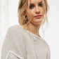 Free People Women's Bardot Sweater Grey Size Large