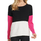 DYNY Women's Colorblocked Sweater Dark Gray Size Extra Large