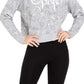 Calvin Klein Women's Performance Cobra-Print Fleece Hoodie Gray Size Extra Large