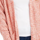 Pink Rose Junior's Open Front Cardigan Pink Size Small