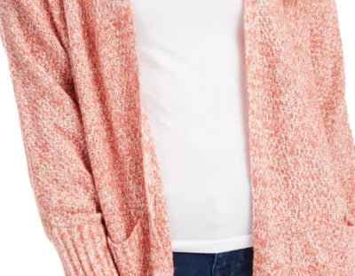 Pink Rose Junior's Open Front Cardigan Pink Size Small