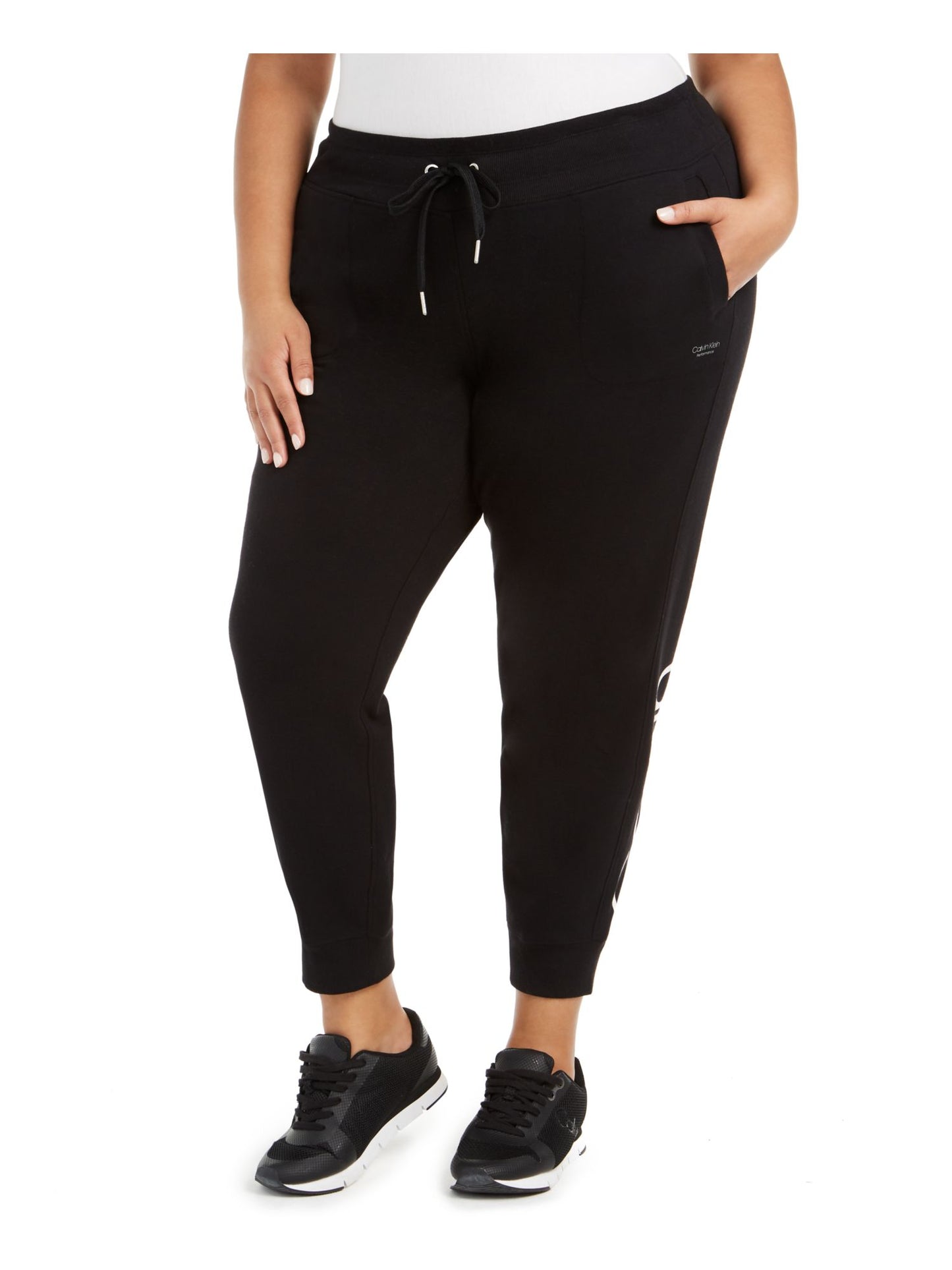Calvin Klein Women's Heather Pants Black Size 3X
