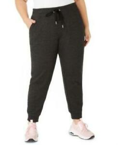 Calvin Klein Women's Heather Pants Black Size 3X