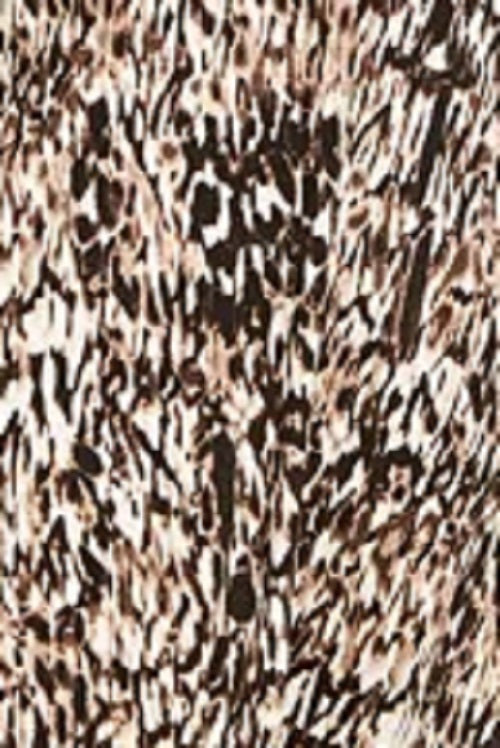 NY Collection Women's Printed Empire-Waist Dress Brown Size Petite Large