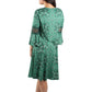 NY Women's Collection Petite Crochet-Trim Bell-Sleeve Dress Green Size Petite Small