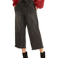 Rachel Roy Women's Cropped Paperbag Pants Black Size 10