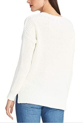 Rachel Roy Women's Textured Sweater White Size X-Large