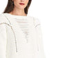Rachel Roy Women's Textured Sweater White Size X-Large