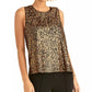Rachel Roy Women's Aline Sequin Top Dark Yellow Size Large
