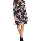 Rachel Roy Women's Ally Floral-Print Belted Shirtdress Black Size Small
