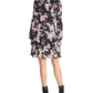 Rachel Roy Women's Ally Floral-Print Belted Shirtdress Black Size Small