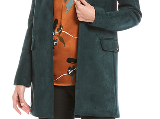 Calvin Klein Women's Open-Front Topper Jacket Green Size 8