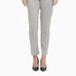 Calvin Klein Women's Slim-Leg Ankle Windowpane Pants Silver Size 12