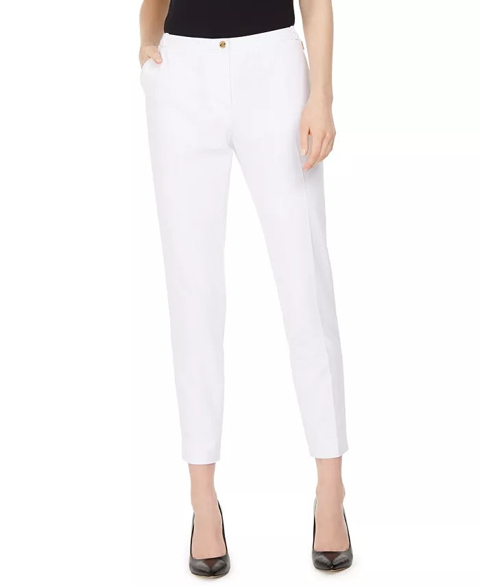 Calvin Klein Women's Slim-Leg Ankle Dress Pants White Size 12