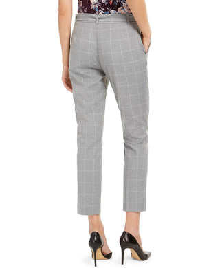 Calvin Klein Women's Plus Size Printed Belted Pants Gray Size 20W