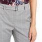 Calvin Klein Women's Plus Size Printed Belted Pants Gray Size 20W