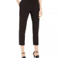 Calvin Klein Women's Piped-Trim Cropped Pants Black Size 8