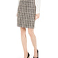 Calvin Klein Women's Sequined Tweed Skirt Dark Beige Size 6