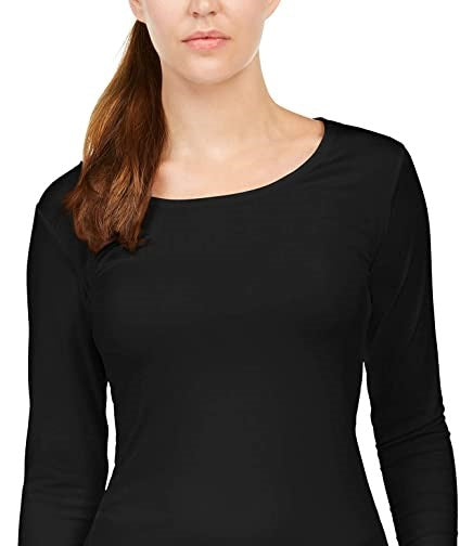32 Degrees Women's Cozy Heat Underwear Top Black Size Small