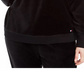 Tommy Hilfiger Women's Sport Plus Size Chevron Velour Hooded Sweatshirt Black Size 2X