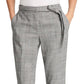 DKNY Women's Belted Essex Ankle Plaid Pant Gray Size 0