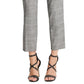 DKNY Women's Belted Essex Ankle Plaid Pant Gray Size 0