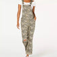 Vanilla Star Women's Ripped Camouflage Overalls Green Size 1