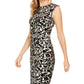 Vince Camuto Women's Extended Cap Sleeve Bodycon Midi Black Gray Size 14