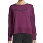 Champion Women's Heritage Cotton Mixed Texture Sweatshirt Purple Size Small