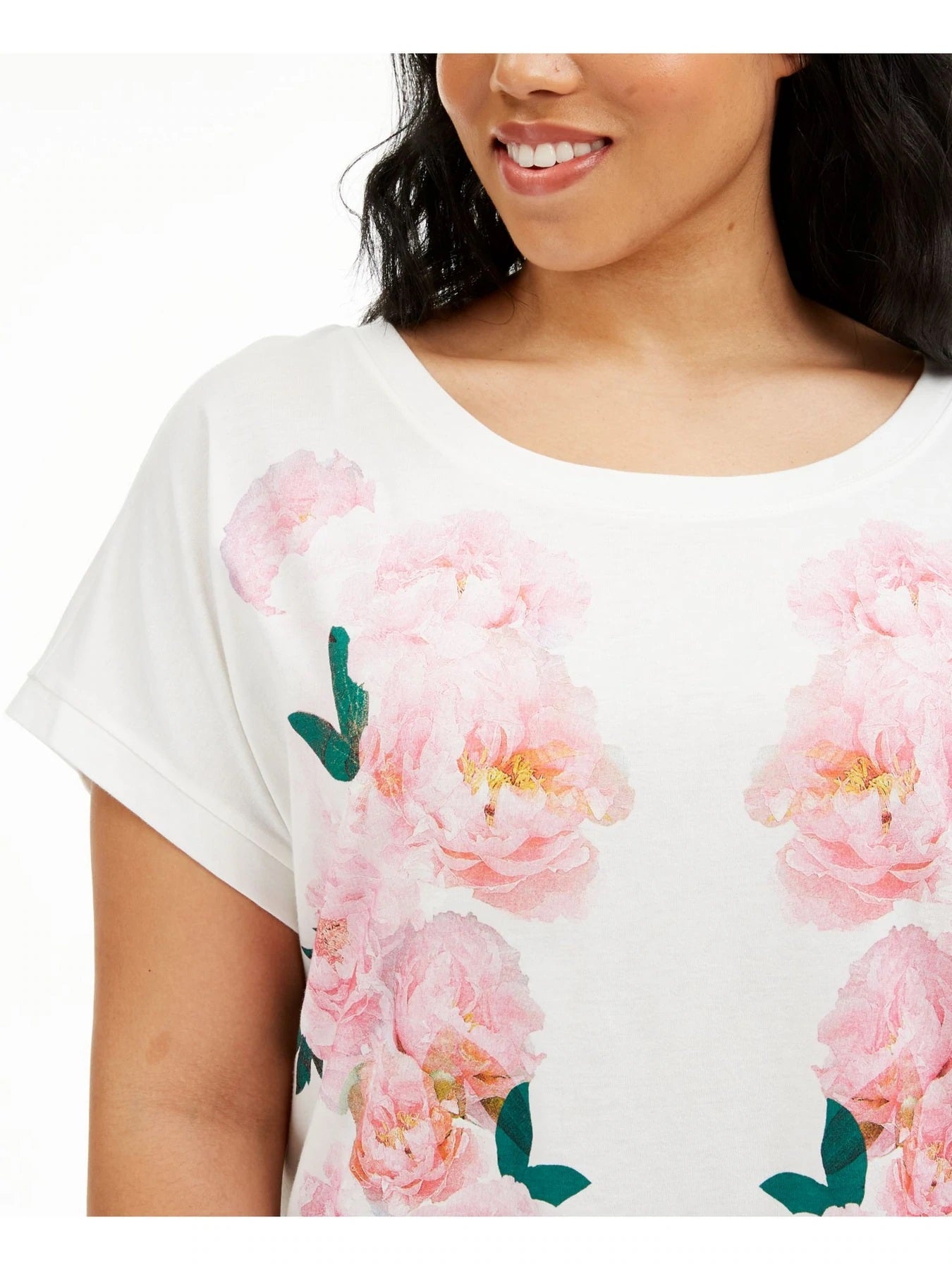 Tommy Hilfiger Women's Floral Print T Shirt White Size 3X