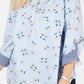 Tommy Hilfiger Women's Plus Size Cotton Printed Top Bright Blue Size 2X