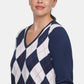 Tommy Hilfiger Women's Plus Size Ivy Cotton Argyle Sweater Blue Size 2X