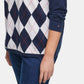 Tommy Hilfiger Women's Plus Size Ivy Cotton Argyle Sweater Blue Size 2X