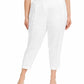 Calvin Klein Women's Plus Size Linen Slim-Ankle Pants White Size 20W
