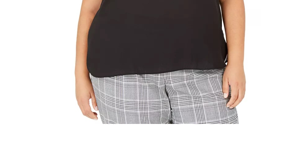 Calvin Klein Women's Sleeveless Pleated Neck Top Black Size XX-Large