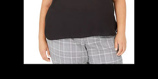 Calvin Klein Women's Sleeveless Pleated Neck Top Black Size XX-Large