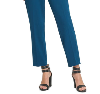 DKNY Women's Petite Tie-Belted Dress Pants Blue Size 6P