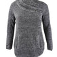 Style & Co Women's Plus Button Trim Sweater Gray Size 1X