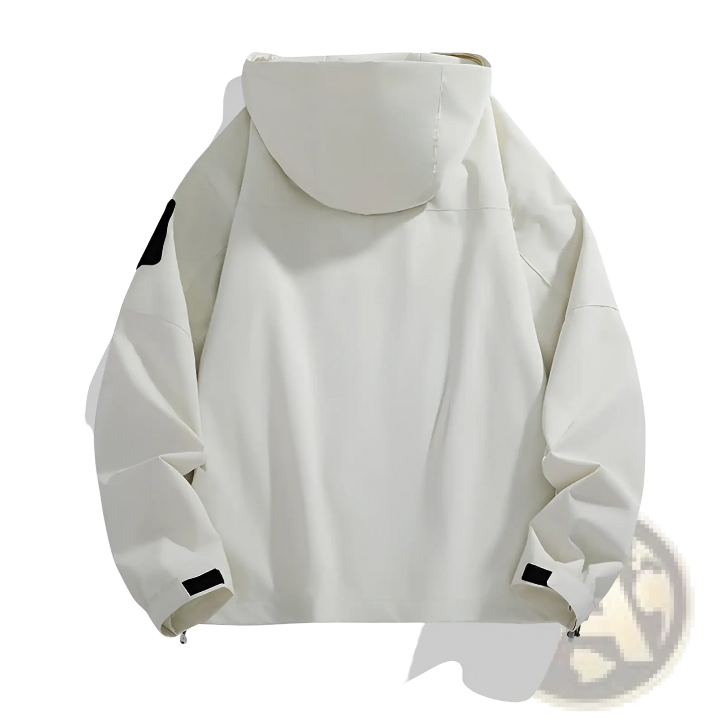 Tactical Hooded Shell Jacket with Sleeve Patch Details