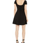 B. Darlin Juniors' Scalloped Skater Dress Black Size 11